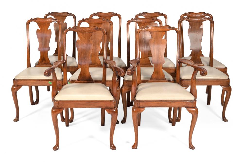 SET OF TEN QUEEN ANNE STYLE CHAIRS 34c98a