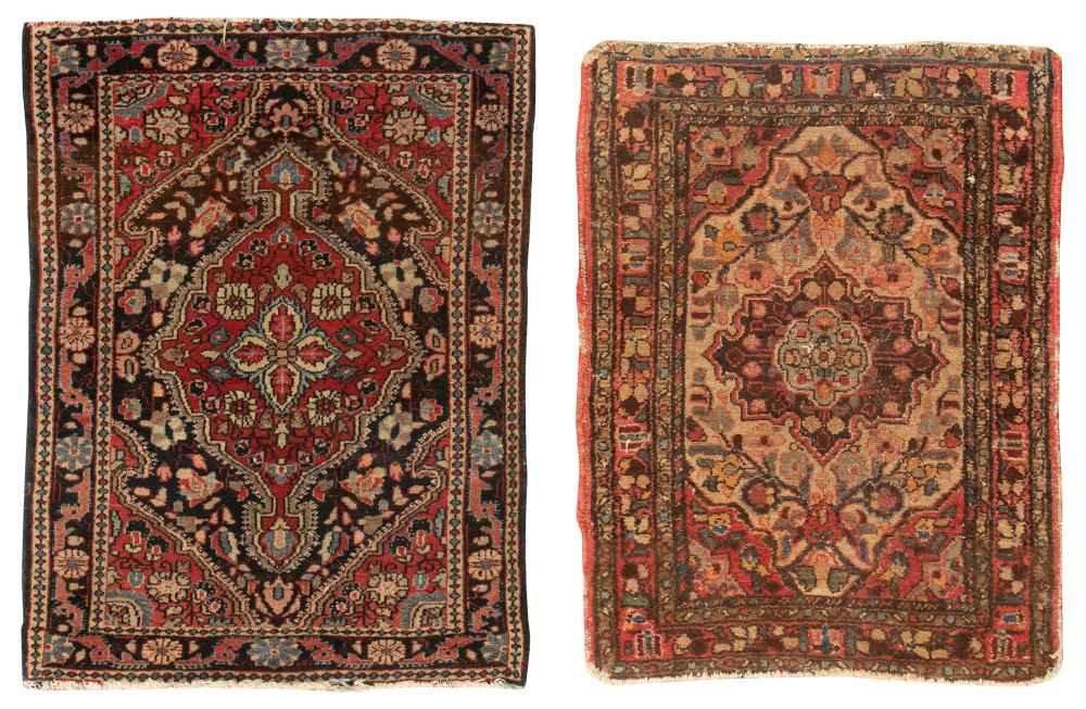 TWO ORIENTAL RUGS: HAMADAN AND