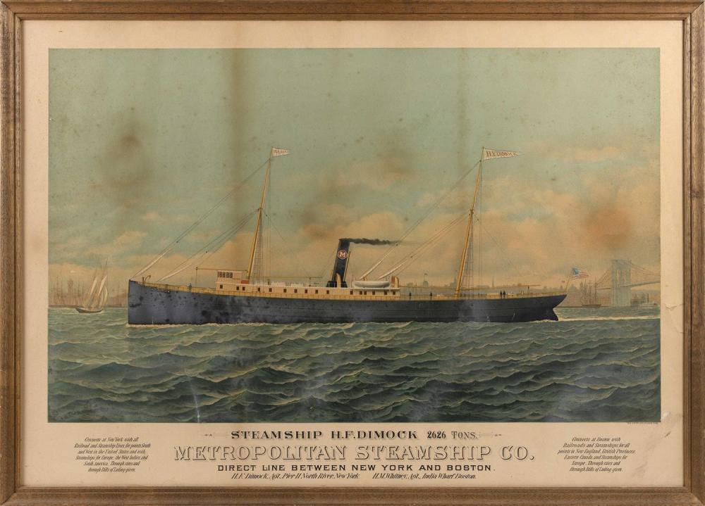 LITHOGRAPH OF THE AMERICAN STEAMSHIP 34ca1b
