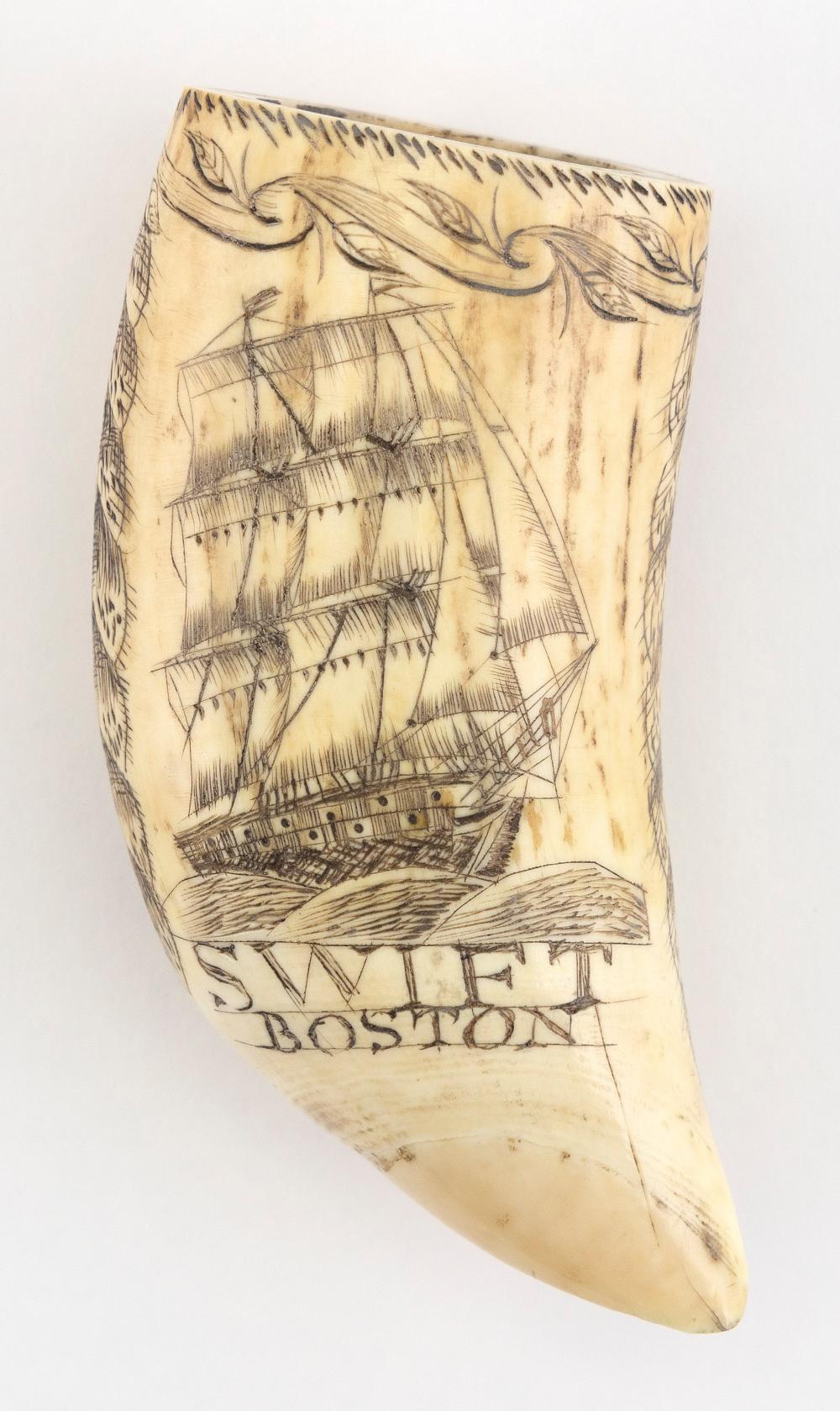 * ENGRAVED WHALE’S TOOTH 20TH