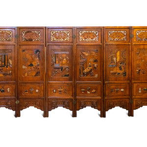 A Chinese Carved Hardwood and Hardstone 34ca3c