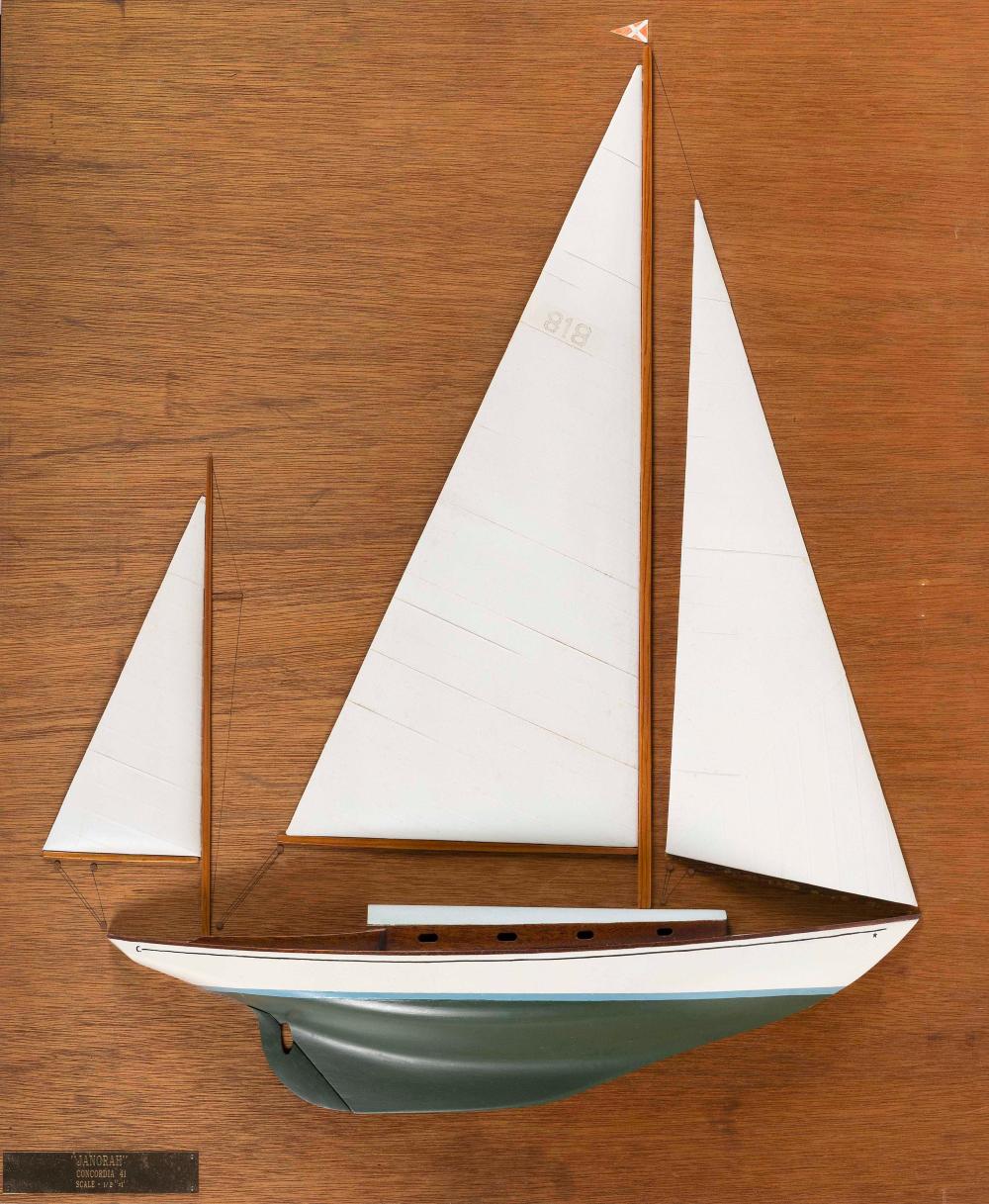 MOUNTED HALF HULL MODEL OF THE