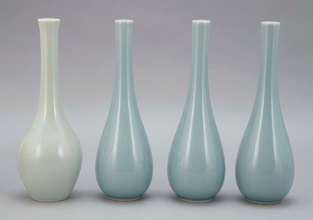 TWO PAIRS OF CHINESE LIGHT CELADON 34ca7e