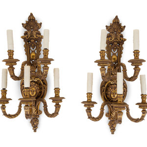 A Pair of Neoclassical Gilt Metal