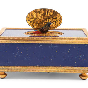 A Swiss Gilt Metal Mounted and Simulated