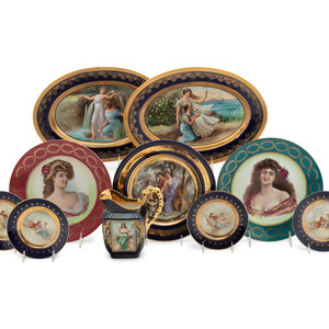 Ten Vienna Style Porcelain Articles
20th