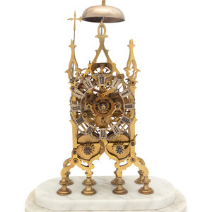 An English Brass Skeleton Clock having 34cb23