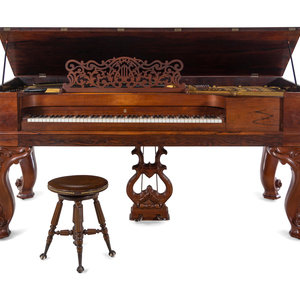 A Steinway and Sons Rosewood Square