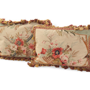 A Pair of Aubusson Tapestry Upholstered 34cb4c