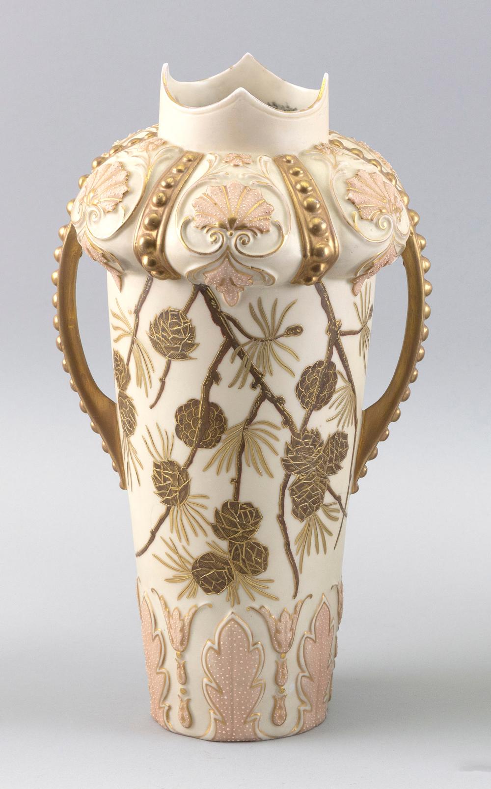 ART NOUVEAU AMPHORA-STYLE PORCELAIN