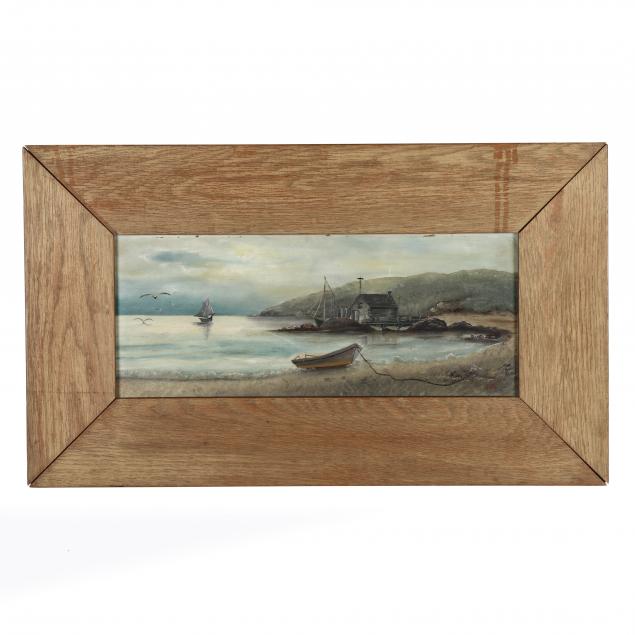 A FOLK ART MARITIME PAINTING WITH
