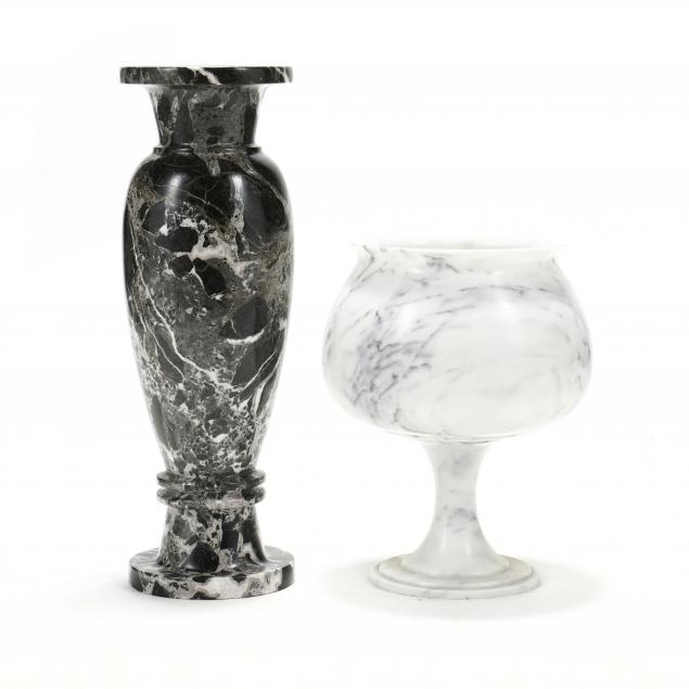 TWO MARBLE VASES 20th century  34a4dd