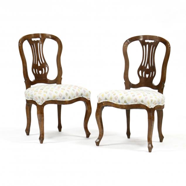 PAIR OF FRENCH PROVINCIAL UPHOLSTERED