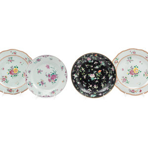 Four Chinese Famille Rose Porcelain