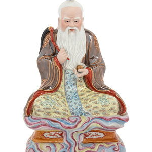 A Chinese Famille Rose Porcelain Figure