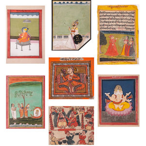 Seven Indian Miniature Paintings