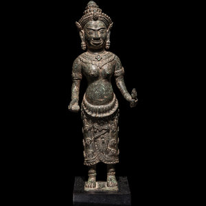 A Khmer Bronze Figure of a Deity the 34a622