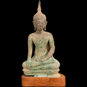 A Thai Bronze Figure of Buddha the 34a623