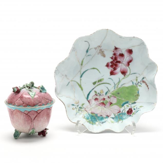 A CHINESE EXPORT PORCELAIN LOTUS 34a641