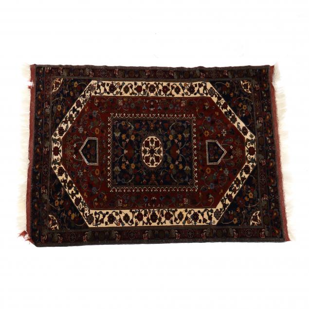 PERSIAN AREA RUG Burgundy field centere