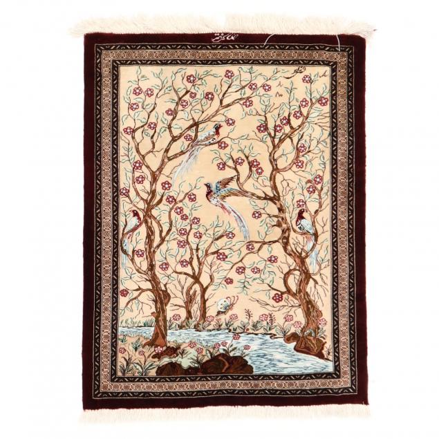 PERSIAN PICTORIAL AREA RUG Ivory