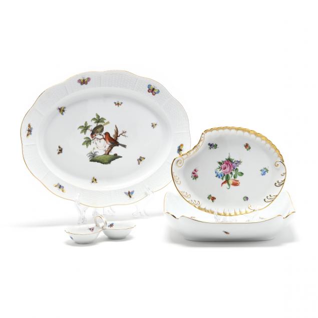 FOUR HEREND ROTHSCHILD BIRD PORCELAIN 34a6b5