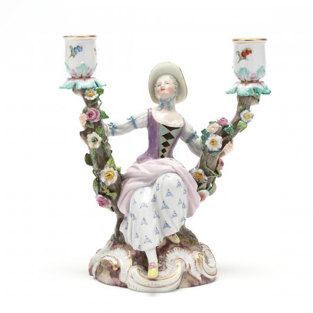 MEISSEN FIGURAL CANDLEHOLDER Mid-19th