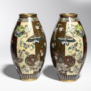 A Pair of Japanese Cloisonn Vases MEIJI 34a6d5