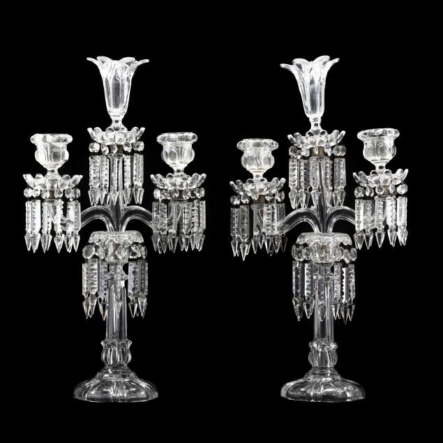 PAIR OF BACCARAT STYLE DROP PRISM 34a6fd