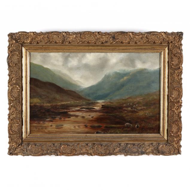 ANTIQUE ENGLISH SCHOOL LANDSCAPE 34a712