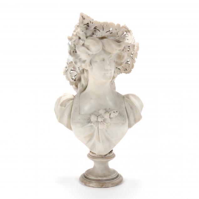 CONTINENTAL CARVED ALABASTER BUST 34a737