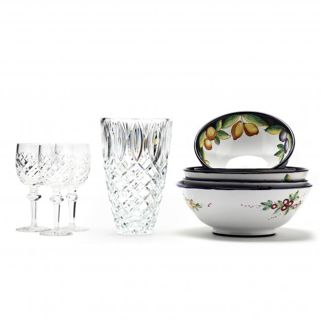 DERUTA POTTERY AND WATERFORD CRYSTAL 34a769