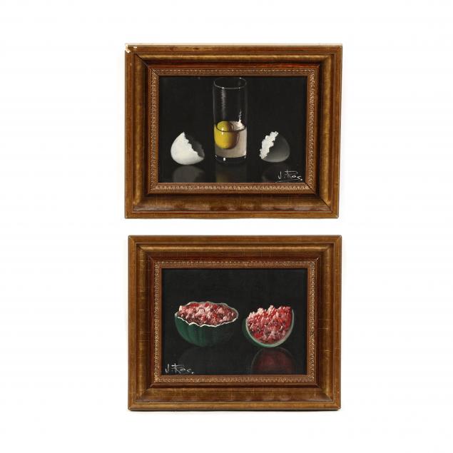 PAIR OF SMALL STILL LIFE PAINTINGS  34a806