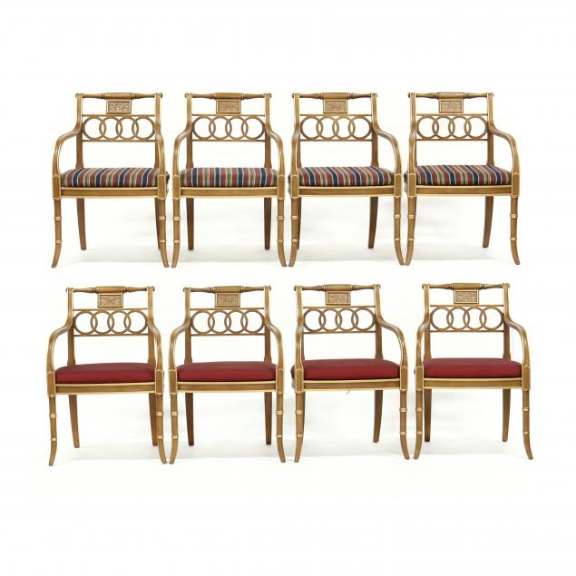 HICKORY CHAIR, SET OF EIGHT CHARLESTON