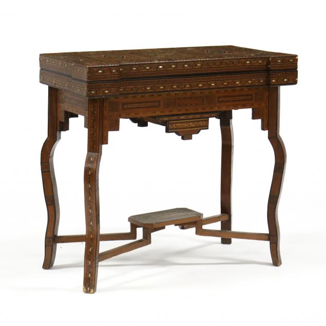 ANGLO-INDIAN INLAID GAMES TABLE