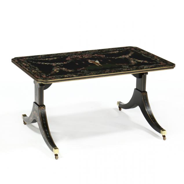 DECORATIVE PAINTED LOW TABLE Contemporary,
