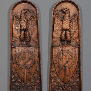 A Rare Pair of Eagle, Shield and