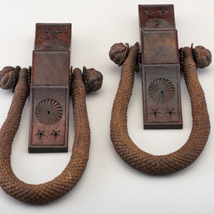 A Pair of Carved Wood Beckets
19th