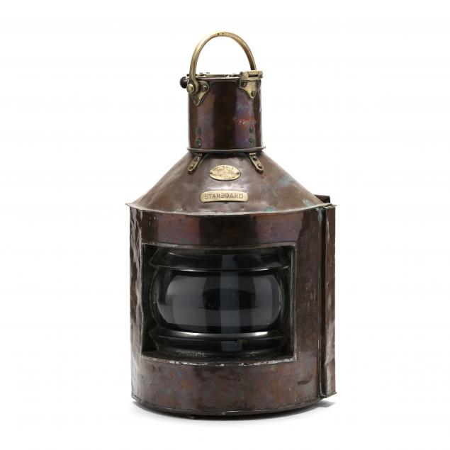 ANTIQUE COPPER SHIP S LANTERN Large 34a854