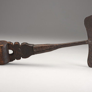 A Carved Wood and Iron Whaling