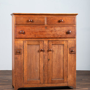 A Shaker Cherry and Pine Work Cabinet Circa 34a894