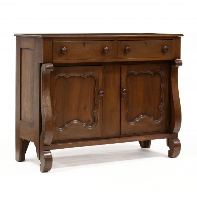 AMERICAN CLASSICAL WALNUT SIDEBOARD