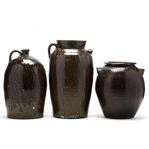 THREE WESTERN NC POTS Late 19th-early