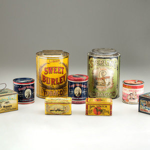 Nine Tobacco Advertising Tins 
20th