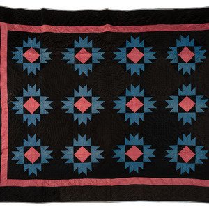 A Black, Blue and Red Star-Pattern