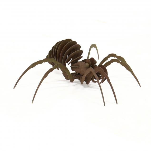 CONTEMPORARY STEEL SCULPTURE OF A SPIDER