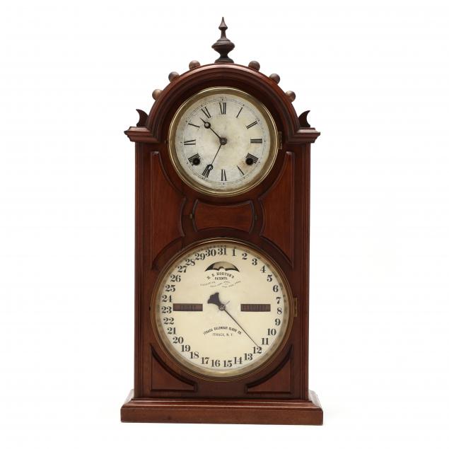 ITHACA CALENDAR CLOCK COMPANY MANTEL 34a9b7