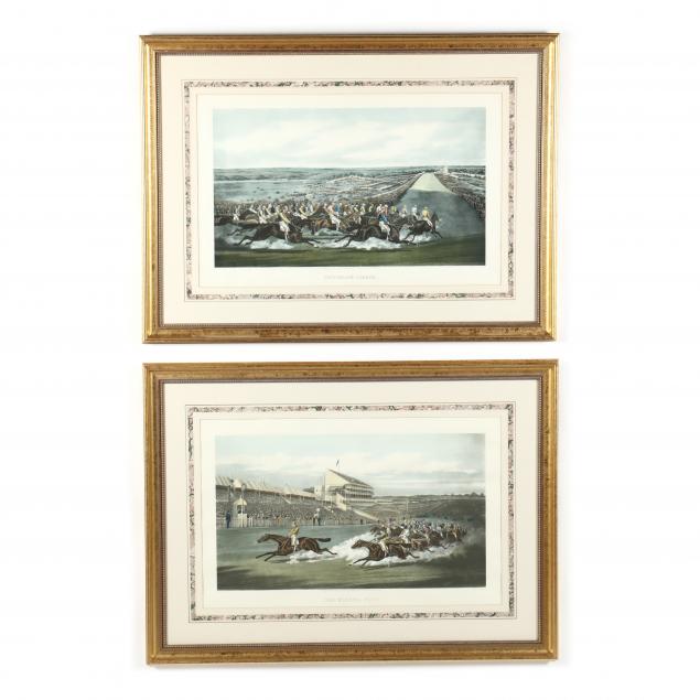 TWO LARGE RACEHORSE PRINTS AFTER