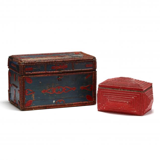 TWO TRAMP ART BOXES Late 19th century  34aa26