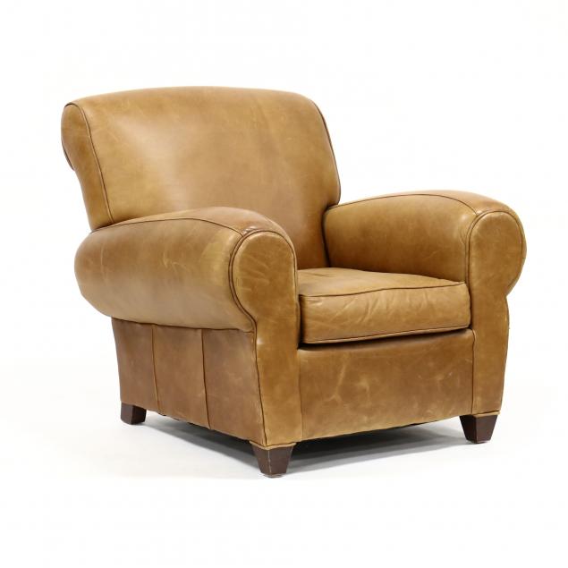 MITCHELL GOLD LEATHER CLUB CHAIR 34aa79